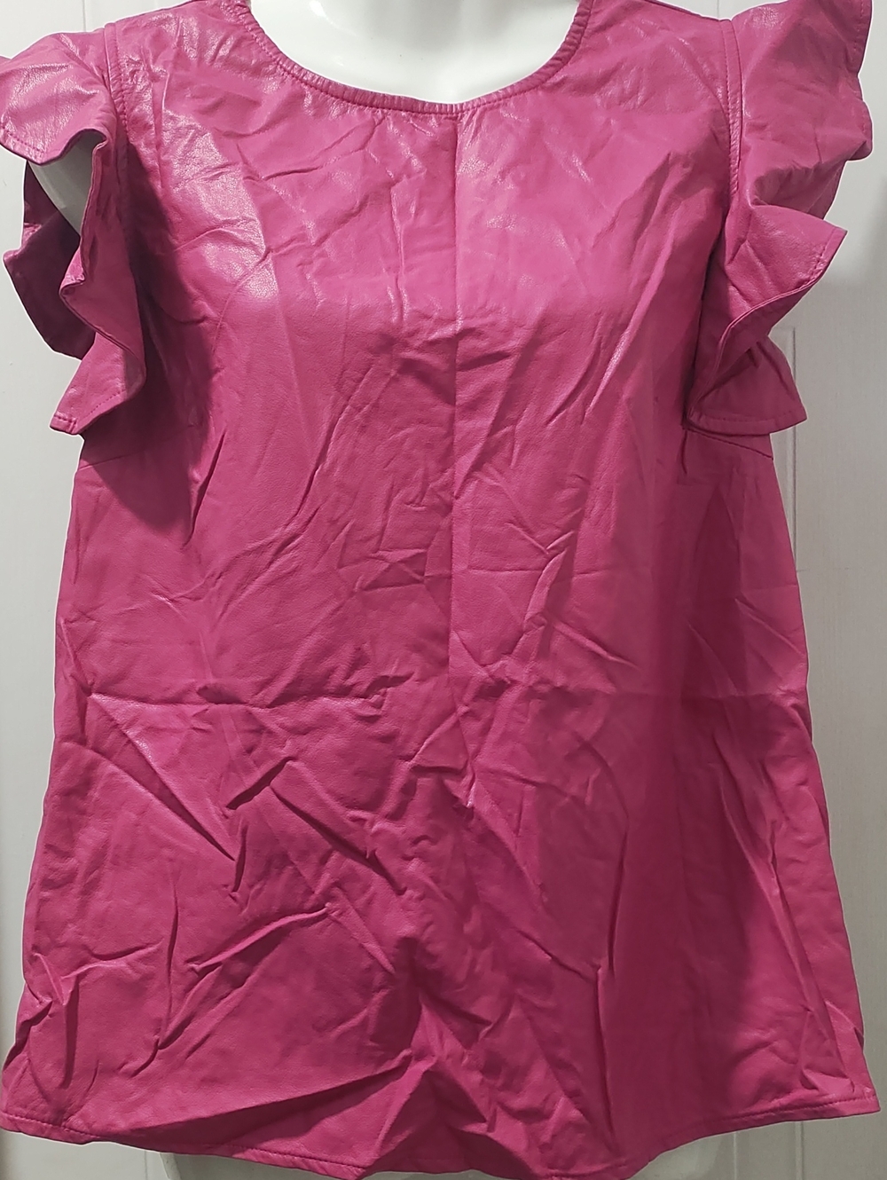 TCEC Fuchsia Ruffle Sleeve Blouse